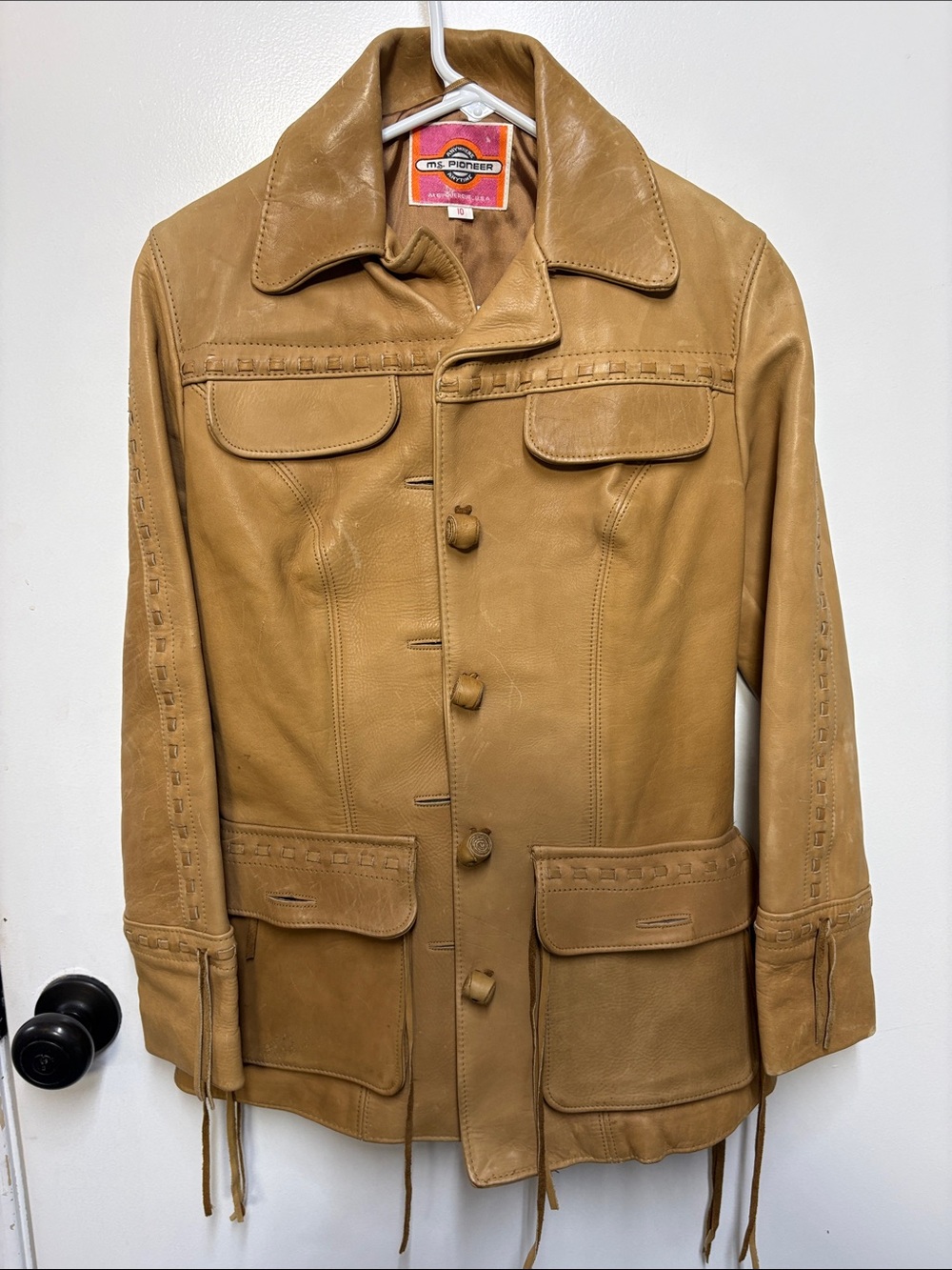 GenuineTan Leather Field Jacket - Classic Women’s Coat